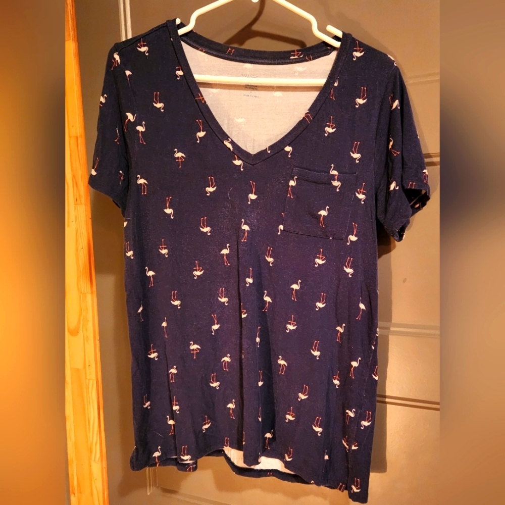 Flamingo V-neck Tee